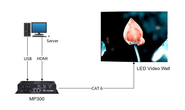 MP300 Processor Video Wall  Diagram