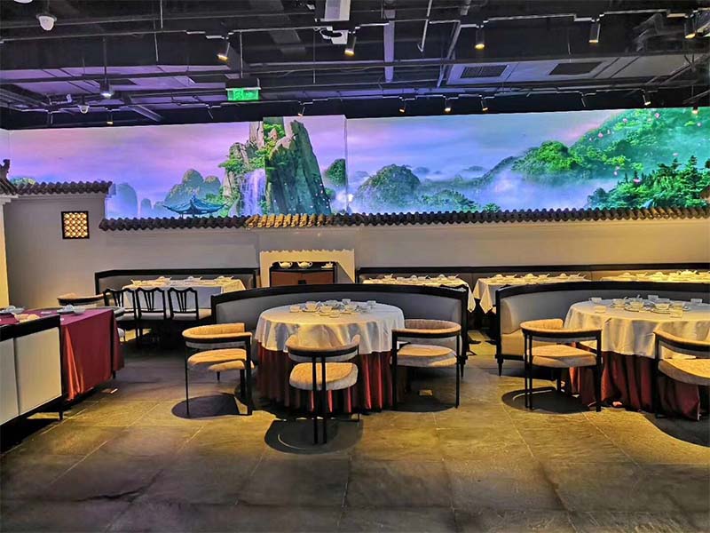 restaurant with LED display