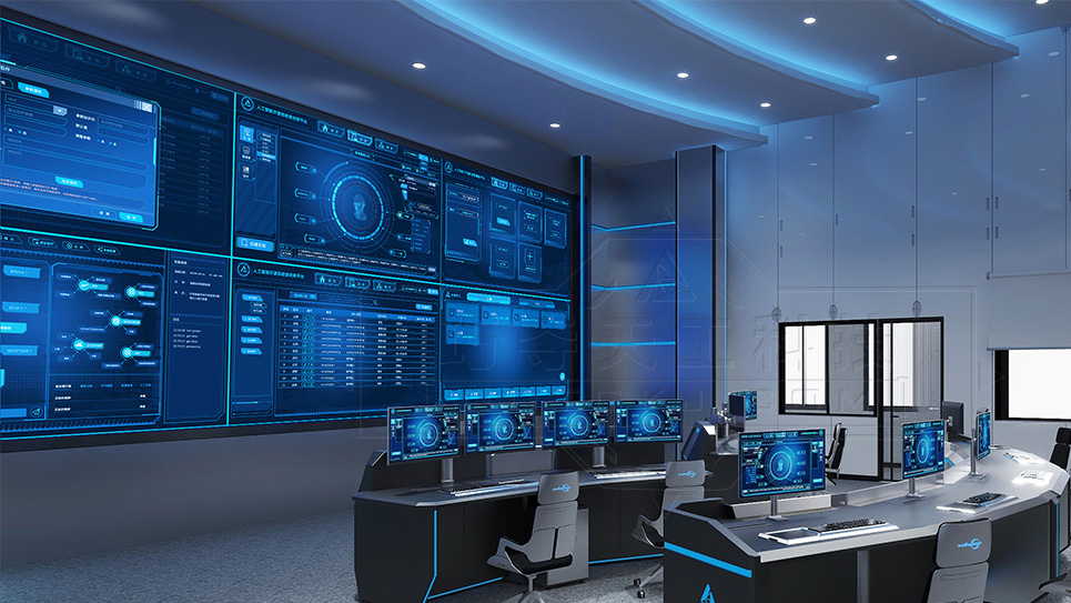 Large Security operation center room
