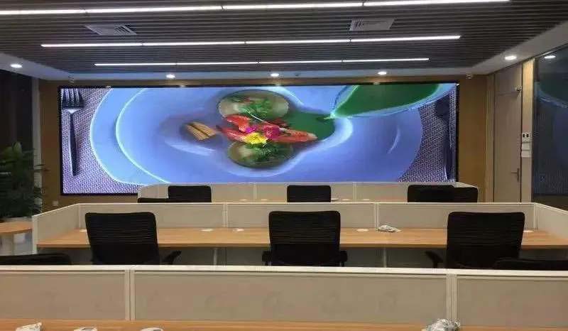 Electronic visual display in meeting room