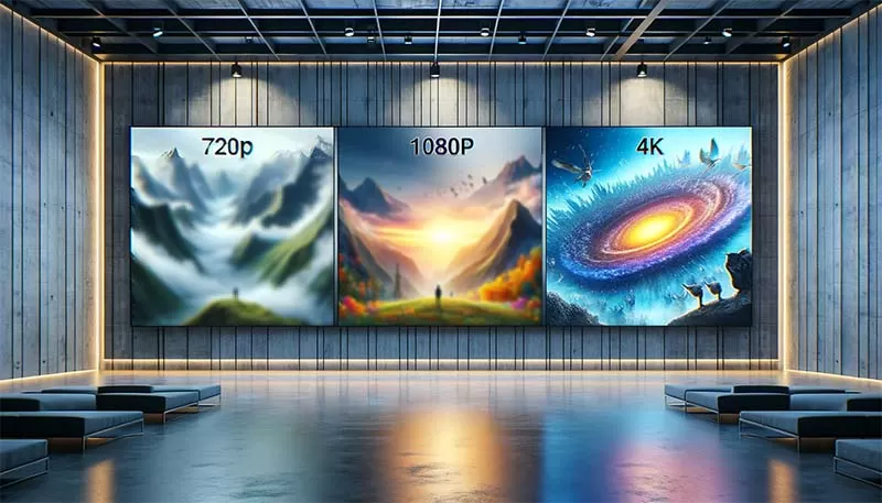 different between resolution on screen